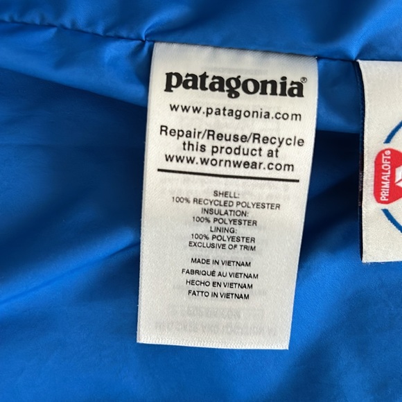 Kids’ Patagonia Nano Puff Jacket. Hardly worn. Royal blue. - Picture 2 of 3